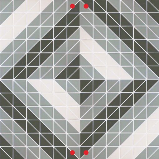 TR2-CH-TSQ1 geometric mosaic floor tiles 4 sheets patterns