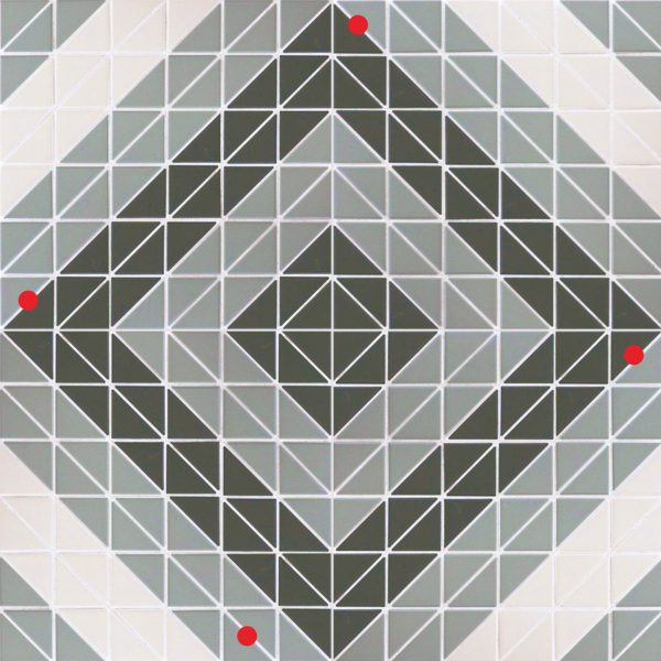 TR2-CH-TSQ1 geometric mosaic floor tiles twist 4 sheets pattens