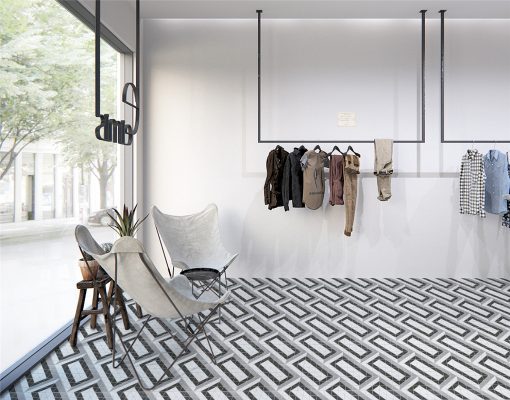 TR2-CL-RT geometric pattern tiles for interior commercial flooring