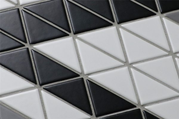 TR2-CL-R geometric triangle tile mosaic