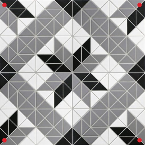 TR2-CL-TBL2 triangle geometric tile 4 sheets
