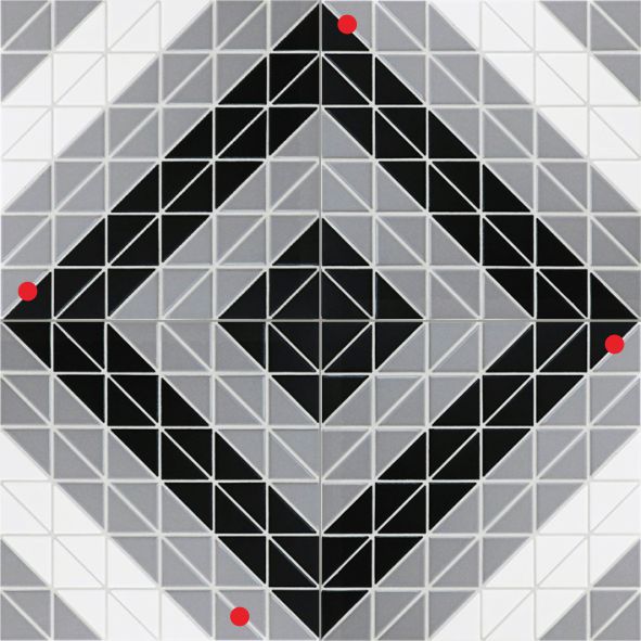 TR2-CL-TSQ twist pattern triangle tile mosaic 4sheets