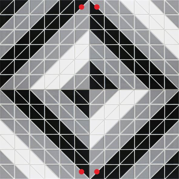 TR2-CL-TSQ geometric tile twist pattern 4 sheets