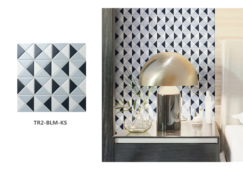 TR2-BLM-KS kaleidoscope geometric tiled bedroom wall cladding