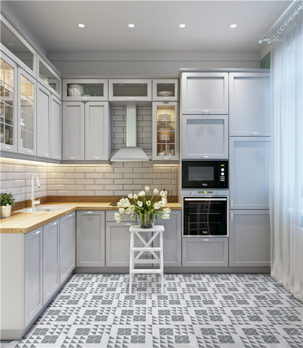TR2-MWG-DD01F nordic style kitchen geometric tiled floor