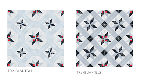 Twist blossom geometric tile mosaic patterns
