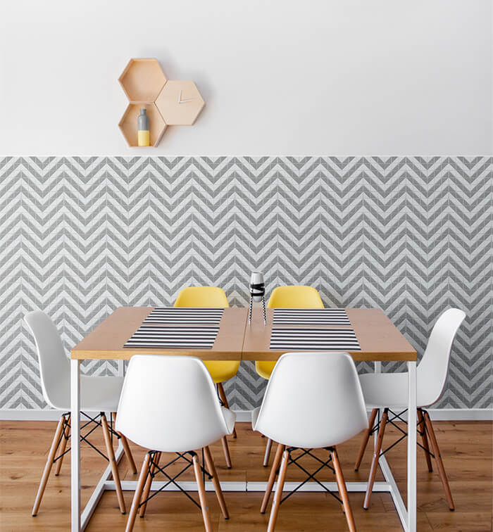 TR2-MWG-DD06A chevron tile pattern for commercial restaurant wall design