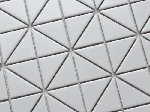 pure white triangle tile patterns
