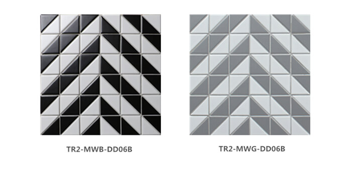 staggered chevron tile patterns