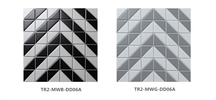 two-color tone chevron tile pattern