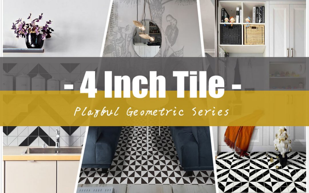 4 Inch Tile: Playful Geometric Series