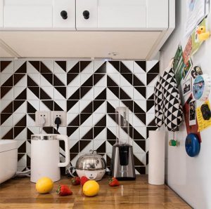 Chevron pattern_4 inch geometric tile kitchen backsplash
