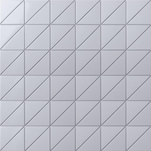 T4-GW-PL_4 sheets_4" Linear Glossy White Geometric Tile For Wall Design