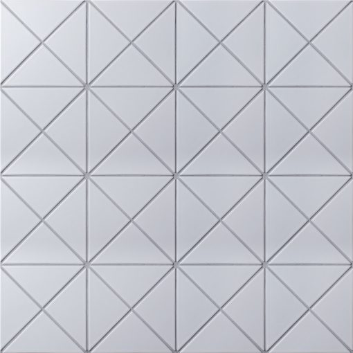 T4-MW-PC_4 sheets_4" Cross Junction Matte White Triangle Tile For Wall Design