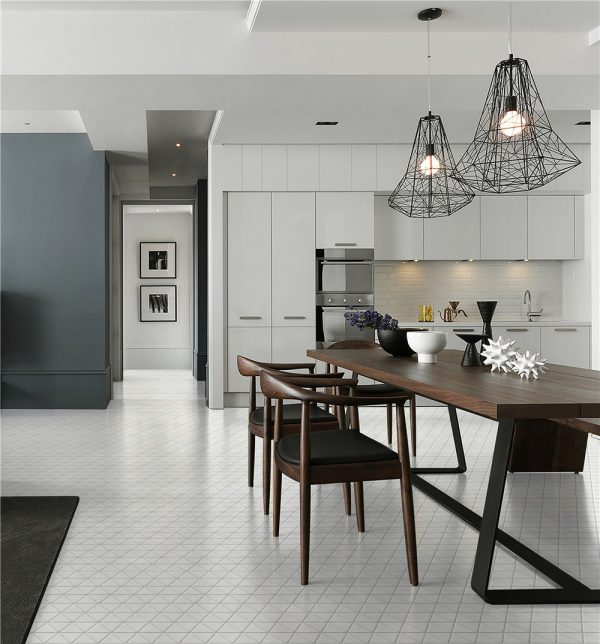 T4-MW-PZ_matte white geomtric triangle tile for interior floor design