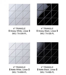 pure color linear pattern 4 inch tile