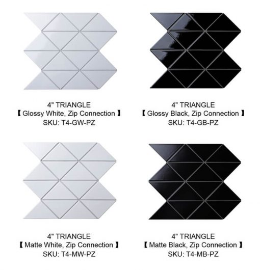 4 Inch Tile: Pure Color Series - ANT TILE • Triangle Tiles & Mosiacs ...