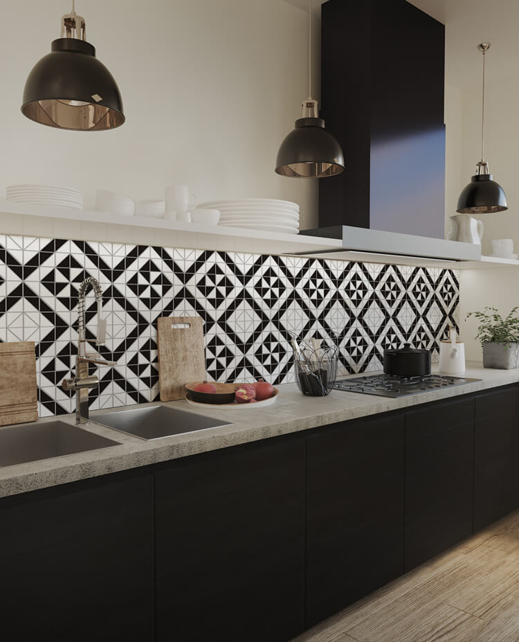 Bigger windmill geometric modern kitchen backsplash tiles