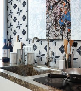 Play as wallpaper beautiful geometric modern kitchen backsplash tiles