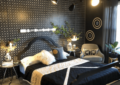 TR2-MB_living room bedroom wall design black traingle tiles (1)