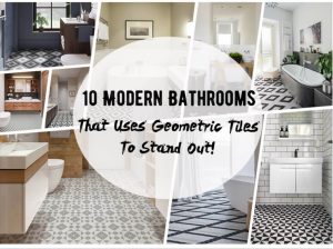 10 Modern Bathrooms That Use Geometric Tiles To Stand Out