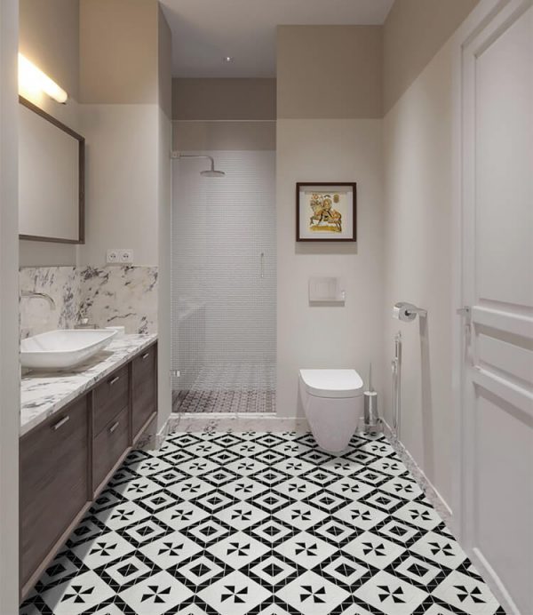 10 Modern Bathrooms That Use Geometric Tiles To Stand Out - ANT TILE ...