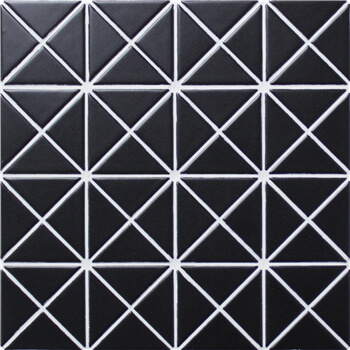 TR2-MB_2 inch black matte triangle ceramic tiles