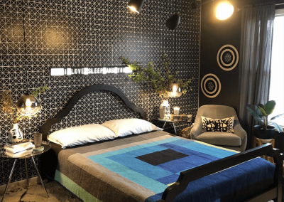 TR2-MB_living room bedroom wall design black traingle tiles (4)