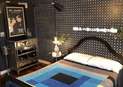 TR2-MB_living room bedroom wall design black traingle tiles (5)