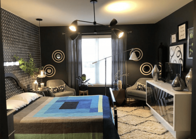TR2-MB_living room bedroom wall design black traingle tiles (6)