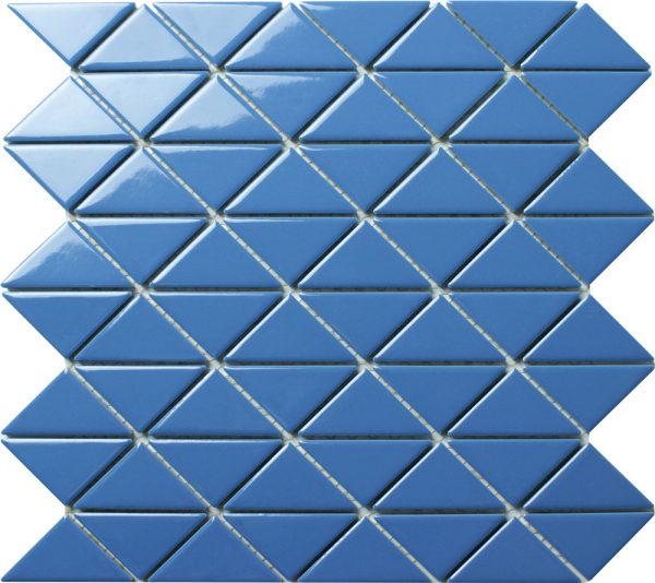 TR2-SA-P3Z_cornflower blue 2 inch porcelain triangle pool mosaic tiles