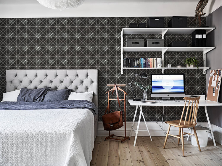 TR2-SD-UB-G_3d effect black bedroom wall tiles geometric pattern