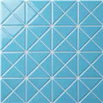 pure color 2 inch porcelain baby blue pool tile mosaic