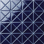 pure color 2 inch porcelain federal blue pool tile mosaic