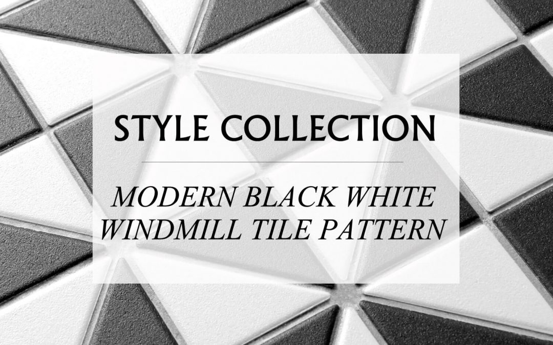 Style Selections: Modern Black White Windmill Tile Pattern