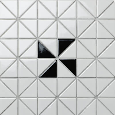 TR2-SW-GW-B_2 inch black white tile single windmill pattern