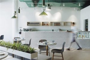 Kitchen island design ideas_using lighting to make your commercial store more inviting
