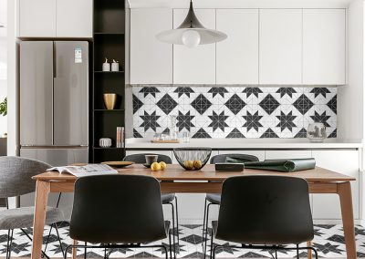 T2-CS-BL_blossom pattern geometric tile design for kitchen backsplash floor decor