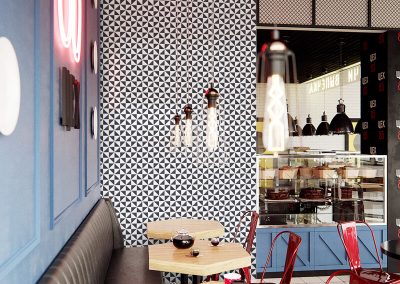 T2-CS-MW_commercial cafe design with geometric tile wall