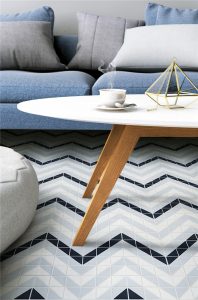 2 blue mountain geometric chevron mosaic tile floor TR2-BLM-CV