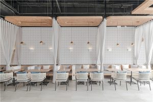 4 inch triangle shaped white tile for inviting commercial space