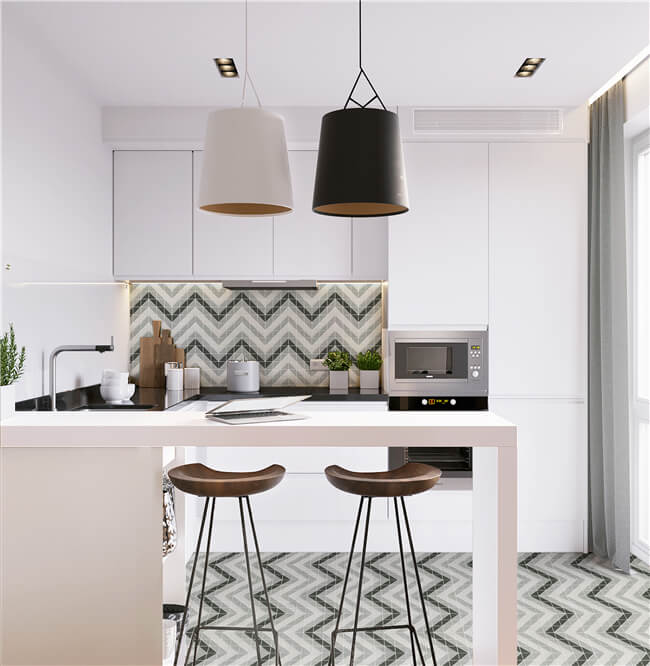 small kitchen design ideas-take good use of counter area