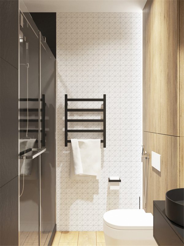 T2-CSS-PC-white triangle tiles for bathroom wall