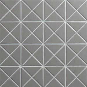 T2-CSG-PC-unglazed gray triangular tiles mosaic (1)