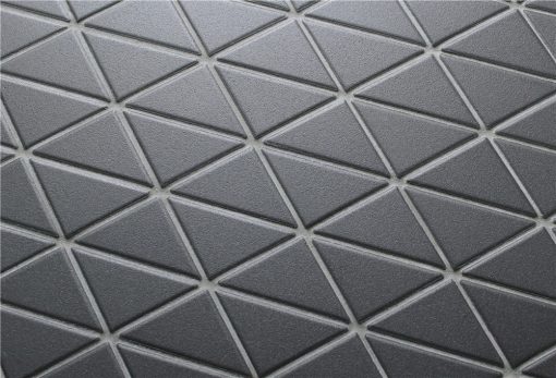T2-UB-PZ_2 inch triangle shape unglazed porcelain black mosaic tiles backsplash (2)
