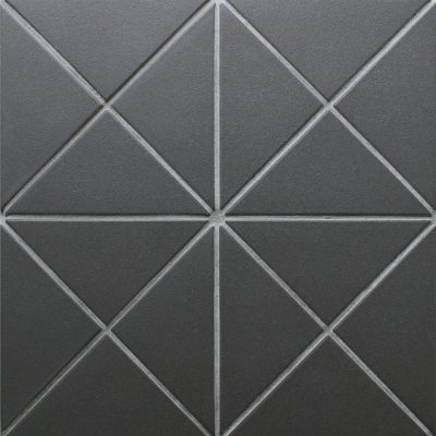 T4-CSB-PC-4 inch unglazed porcelain triangle black mosaic tiles for kitchen flooring (1)