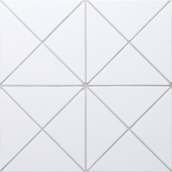 T4-CSS-PC-4 inch unglazed white triangle shape porcelain mosaic backsplash (1)