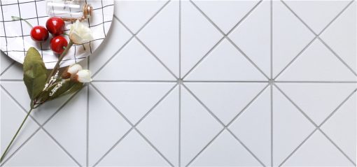 T4-CSS-PC-4 inch unglazed white triangle shape porcelain mosaic backsplash (2)