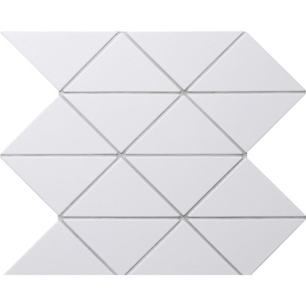 T4-CSS-PZ-4 inch porcelain unglazed white triangle wall tiles (1)