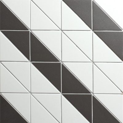 T4-CS-RL-unglazed 4 inch black white railroad pattern geometric tile backsplash (1)